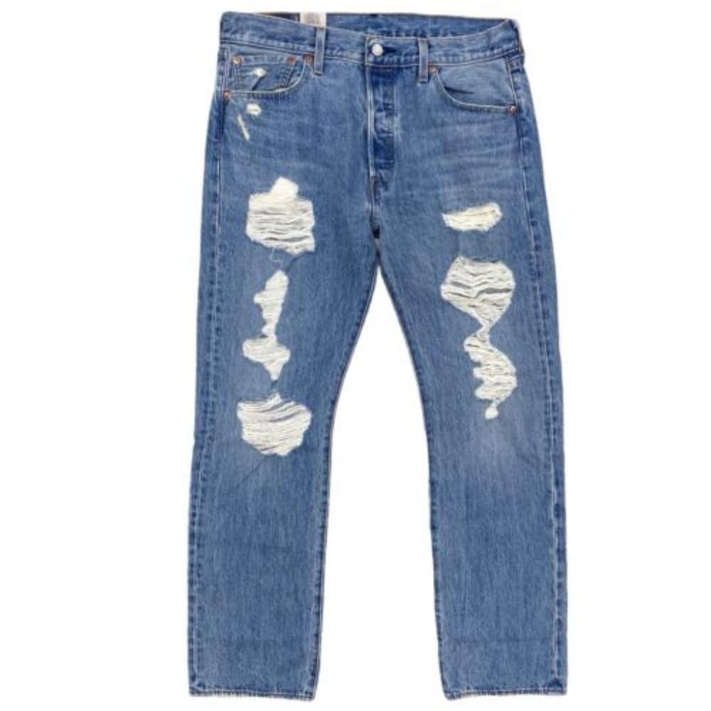 Levi's 501 'Shuttle Medium Wash' Torn Distressed 34x30